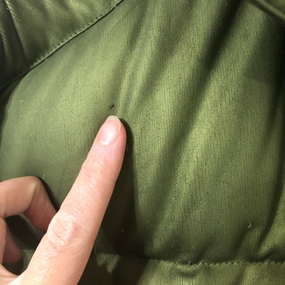 Obermeyer Womens Olive Puffer Goose Down Hooded Ski Jacket - Size 12 - Picture 5 of 15